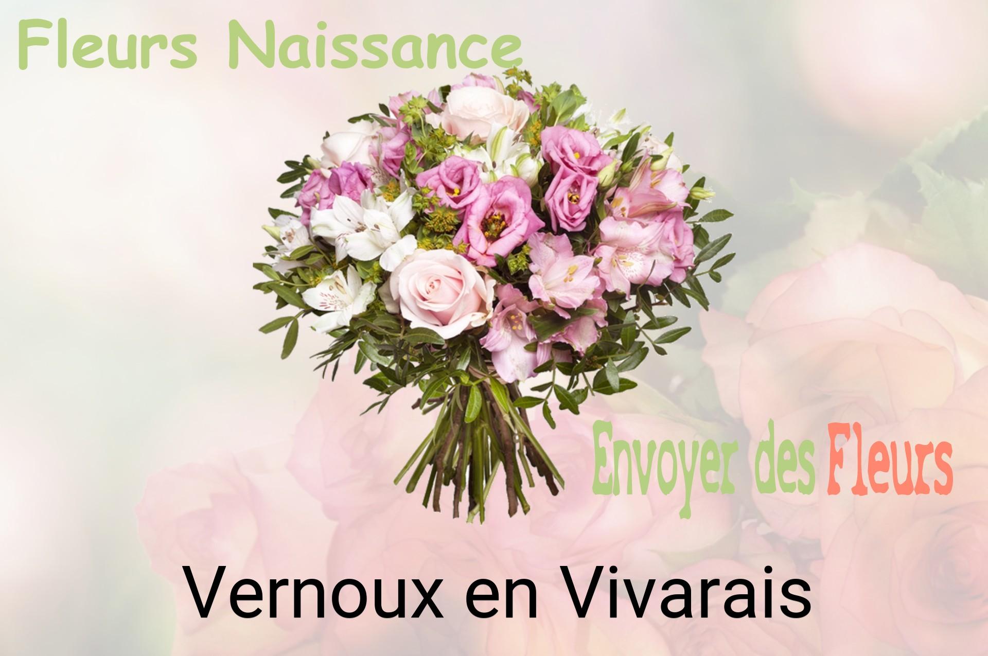 Bouquet de fleurs de naissance livré à Vernoux-en-Vivarais
